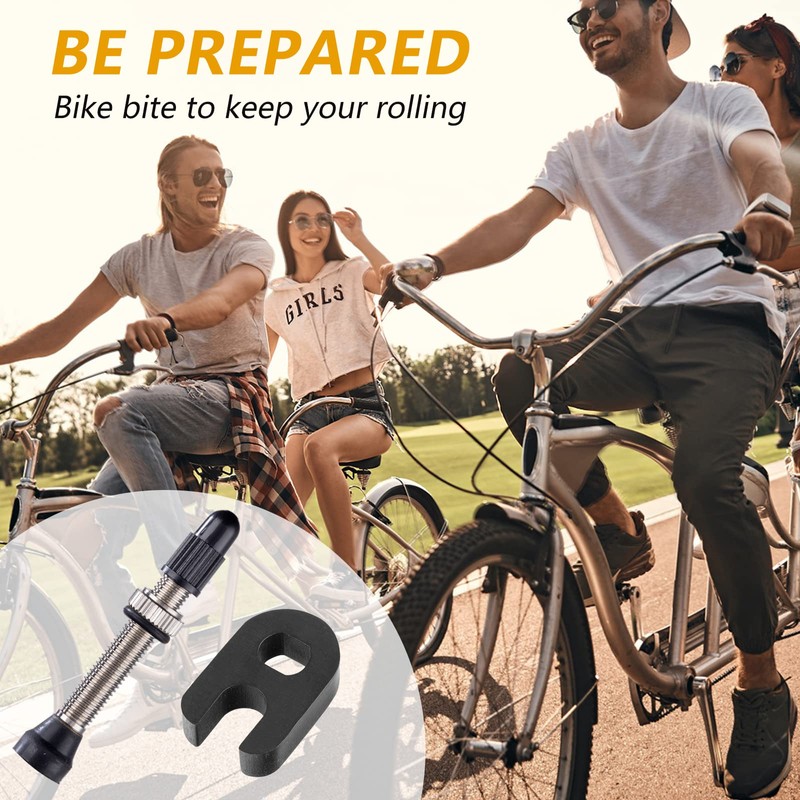 HZJD Pack of 2 Bicycle Tubeless Air Valve Stem, Tubeless
