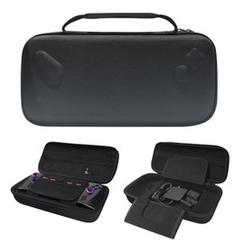 Carrying Case Compitable with ASUS ROG Ally X 2024/ROG Ally Gaming Handheld and Accessories, Portable Travel Handheld Case for Storage, EVA Shockproof Protective Carry Bag with Large Capacity, Black