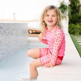 Splash About Long Sleeve Rash Top, Strawberry Field - 4 Years