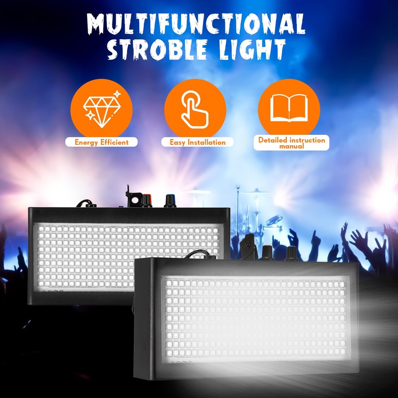 Retisee 2 Piezas Luz Estroboscópica de 270 LED para Halloween