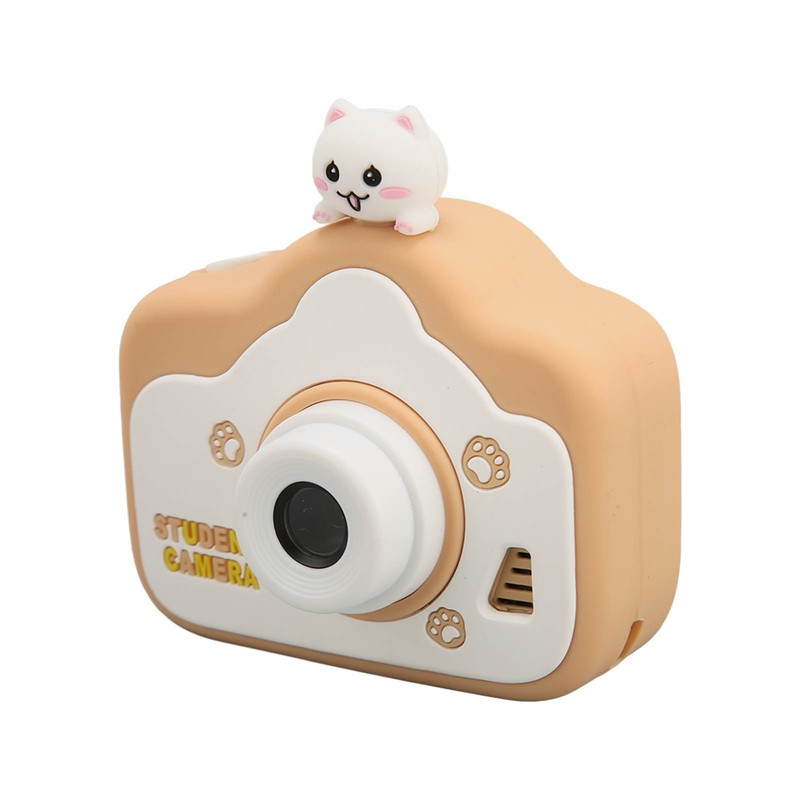Kids Digital Camera Khaki 40MP HD Dual Camera Children's Cartoon