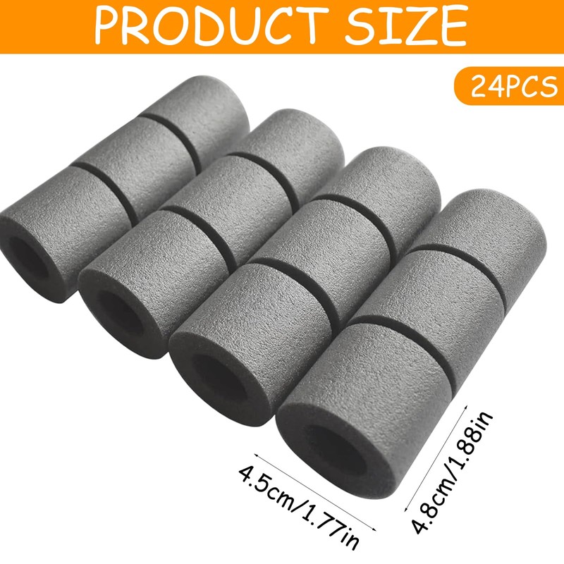 Curtain Spacers for Eyelet Curtains, 24 Pcs Black Curtain Separators,