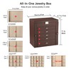 Frebeauty Large Jewelry Box,6-Tier PU Leather Jewelry Organizer,Multi-functional Storage Case