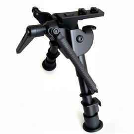 Bipiede per fucile regolabile da 15,2 a 22,9 cm con gambe con intagli e montaggio MLOK diretto, manico di tensione di livellamento Swivel Tilt per scatti a lungo raggio