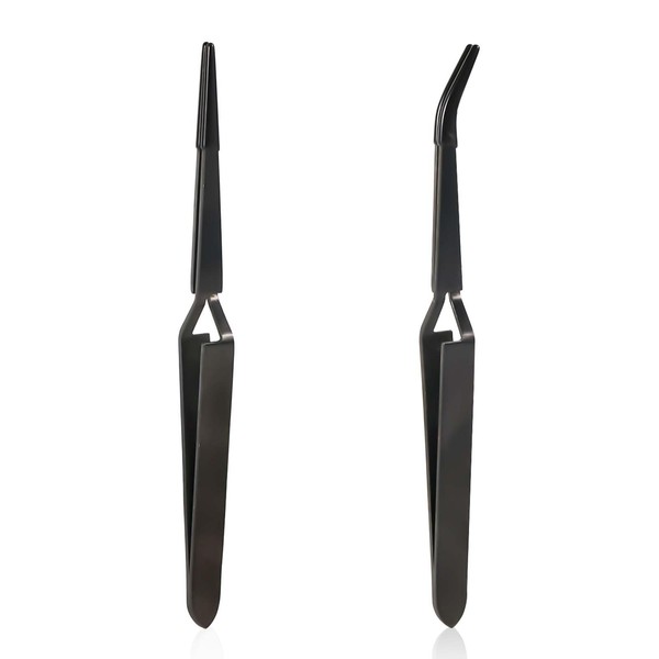 Reverse Tweezers, Cross Locking Tweezers Stainless Steel Soldering Tweezers with
