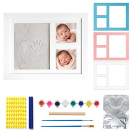 Kit de Marco Foto y Huellas Recuerdo de Manos y Pies para Bebé