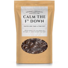 Calm Down Gourmet Chocolate Almonds - Kepperton Dark Chocolate Almonds - Fancy Candy Gifts for Women, Birthdays, Ladies Christmas Stocking Stuffers