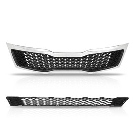 OLDANI New [Upgraded] Front Grille for 2011 2012 2013 Optima EX LX SX SXL, Optima Bumper Hood Mesh Grill, Glossy Black Bumper Grille Optima Accessories