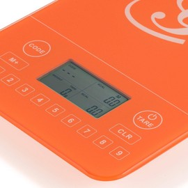 Genius Calorie Scales Kitchen Scales Electronic Scales Digital Scales Analysis Scales in Orange with Touch Display – for Simple, Healthy and Conscious Nutrition