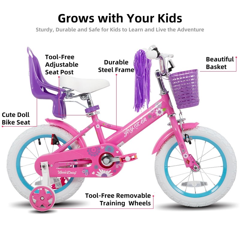 JOYSTAR Kids Bike Little Daisy 16 Inch Girls Bike with