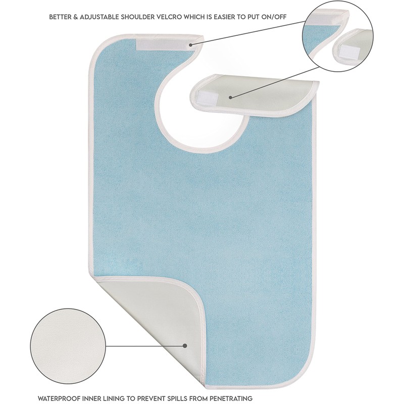 Utopia Towels 3 Pack Premium Unisex Adult Bibs for Elderly