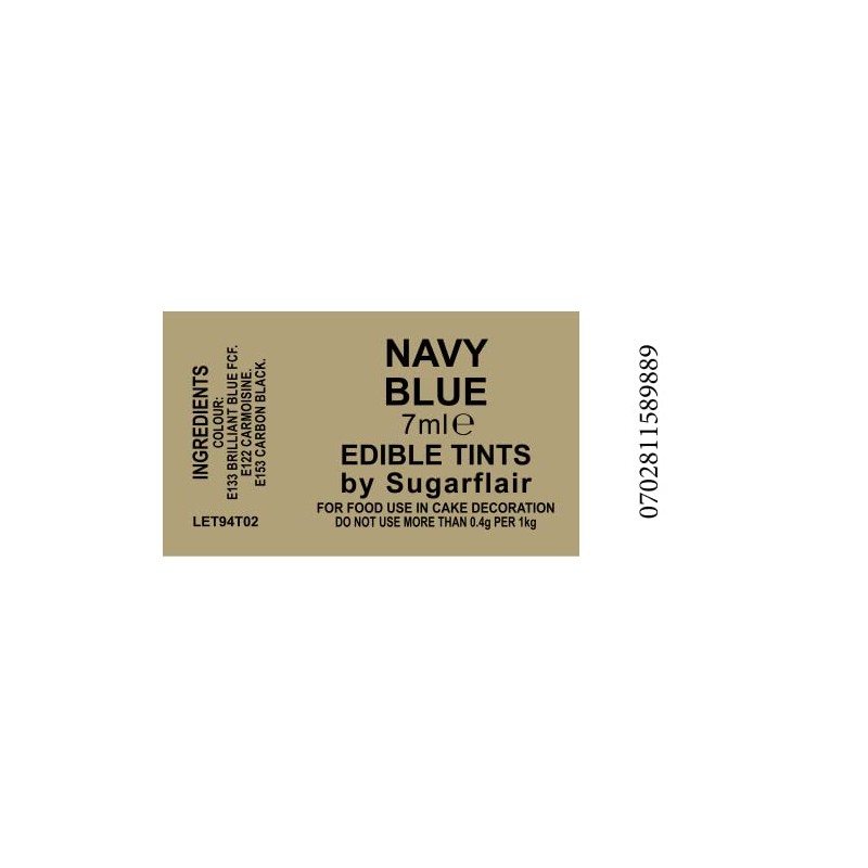 Sugarcraft Sugarflair Colour Blossom Tint Powder Dust Navy Blue 7ml