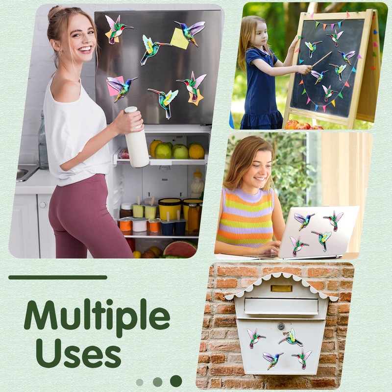 Konohan 3 Pairs Hummingbird Screen Door Magnets Double Sided Patio