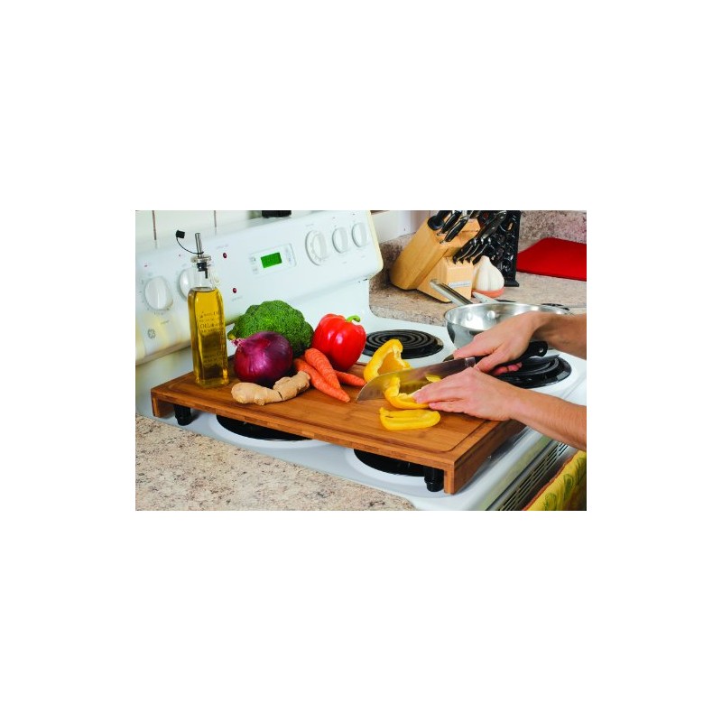 Camco Bamboo Stove Top Work Surface with Adjustable Legs &