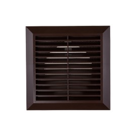 ECOPRO VENT Brown 4 Inch Ventilation Grille Inside Outside use (Flange 3.9 Ø Cover 6.7 x6.7 ) Air Vent Louver Exhaust Hood Availabl Ø4inch / 6.7inchx6.7inch