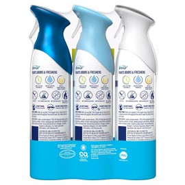 Febreze Odor-Fighting Air Freshener, Room Fresheners, Air Effects, Air Freshener Spray, Air Freshener Mist, 8.8 Ounce - 3 Variety Count (Pack of 1) (Crisp Clean, Linen & Sky, Ocean)