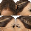 Sapphirwigs Ombre Lace Front Wig Light Brown Synthetic Body Wave