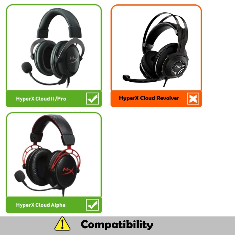Professional Replacement Earpads Cushions Compatible with HyperX Cloud II Cloud