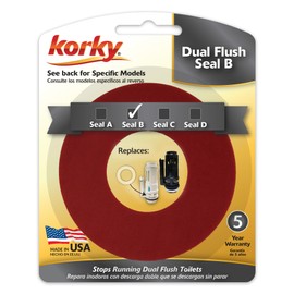 Korky Dual Flush Valve Seal Assortment, Seal B – Fits Specific Dual Flush Toilets – Long Lasting Rubber – Made in USA, 442BP