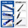 Soldering Iron Kit, 100 W LED Visible Temperature Adjustable 180-520°C