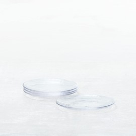 Los Cabos Glass Dinnerware and Drinkware Collection Clear 8 Inch Salad Plate (Set of 4)