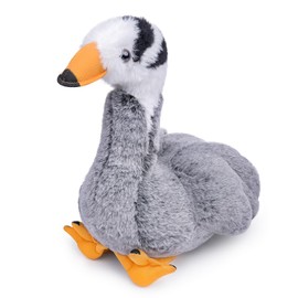 lilizzhoumax Great Bustard Plush Toy 38cm/15inch Cute Realistic Stuffed Animal Wild Goose Super Soft Bird Home Decoration Perfect Playtime Companions Gift for Kids Boys Girls - Gray