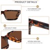 ANDWOOD Thick Frame Rectangle Sunglasses Mens Womens Chunky Retro Sun