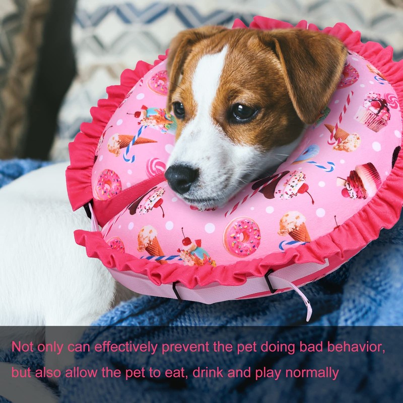 CuteBone Inflatable Dog Collar Alternative for Small/Medium Dogs After Surgery-Double