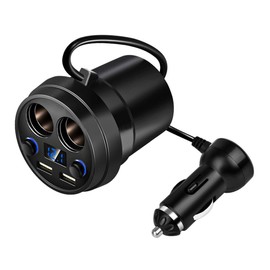 CENPEK 120W 12-24V Multifunction Car Charger, Dual USB Interface, Intelligent Identification, Car Charger for Phone, Tablet, PC