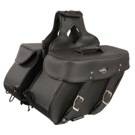 Shaf International SH592ZB-BLK-PCS Black PVC Two Straps Zip-Off Bag (14X11X7X21)