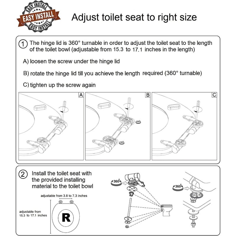Sanilo Toilet Seat ROUND with Soft Close, Quiet and Slow
