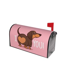 Dujiea Dachshund Puppy Dog Mailbox Cover Mailbox Wraps, Waterproof Mailbox Covers Magnetic Post Box Cover Standard Size 21"(L) x 18"(W) Garden Yard Outside Farmhouse Home Decor