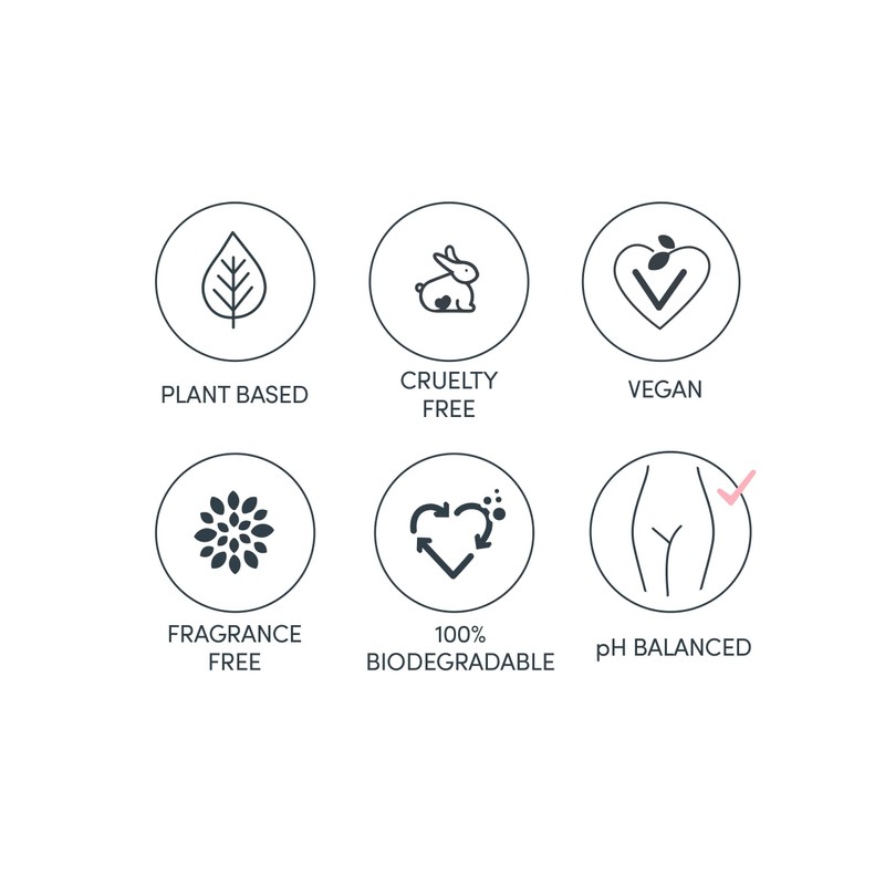 RAWGANIC Organic Intimate Hygiene Wipe Sachets | Gentle Ph Balanced,