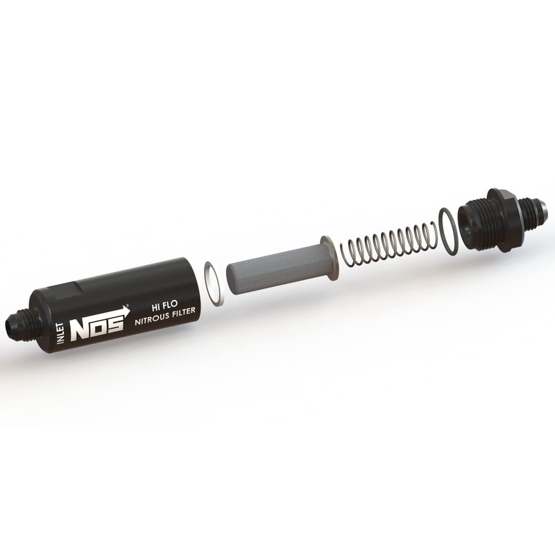 NOS 4An, Hi-Flo Nitrous Filter, Black