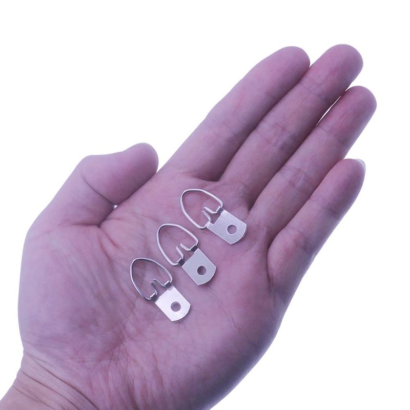 D-Ring Picture Hangers with Screws, 50 Pcs Single Hole Picture