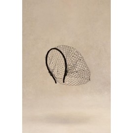 BABEYOND 1920s Flapper Fascinator Mesh Veil Headband Bridal Wedding Tea Party Fascinator Veil with Rhinestone for Women