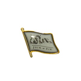 Join or Die Waving Flag Lapel Pin - Proudly Made in the USA