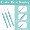 Crochet Hook 0.5mm 3 Pcs,Small Crochet Hook 0.5mm Dreadlocks, Ergonomic