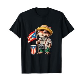 Coqui Frog Puerto Rico Puerto Rican Flag Taino Boricua T-Shirt