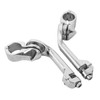 XFMT Chrome 1.25" Adjustable Highway Long Angled Foot Pegs Mounts