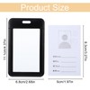 HJZHII 2PCS ID Badge Holder, Sliding Card Protector Pouch Double-Sided