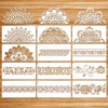 MWOOT Pack of 12 Large Stencils, Mandala Stencil, Reusable DIY