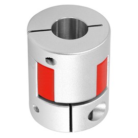 Wellenkupplung 12mm bis 19mm Bohrung, L40xD49 Flexibles Kupplungsgelenk Pflaumen Elastischer Aluminium Kupplungskoppler für Cnc Schrittmotor