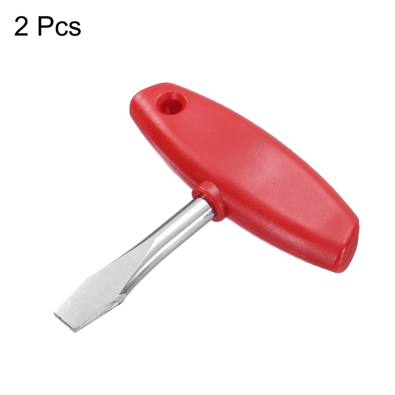sourcing map 2pcs T Handle Flat Head Screwdriver 12mm T