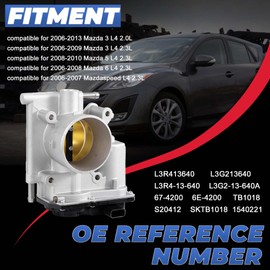 EVERESTWAY L3R413640 Electronic Throttle Body Compatible with 2006-2013 Mazda 3 2008-2010 Mazda 5 2006-2008 Mazda 6 Replace L3G213640A