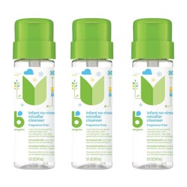 Babyganics Infant No-Rinse Micellar Cleanser, 5 Fl Oz (Pack of 3)