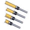 4Pcs Trim Hinge Router Bit Round Silver Yellow 1/4in Shank