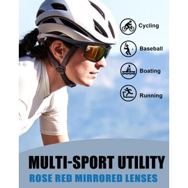IGnaef Wrap Around Sports Sunglasses for Women Polarized Sun Glasses for Cycling Running CIF8165