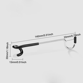 SquEqu 4 Pack LED Camping Lantern Stand Pole Hook Replacement Camping Lights Hook Holder Hanger for Camping Tarp Poles Trailer Tent Poles Awnings Canopy Hanging Light Essentials Rain Fly Shelter