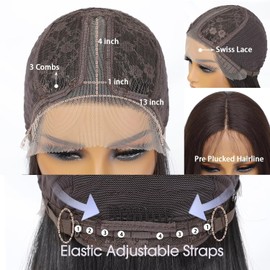 13x4x1 T Part Body Wave Human Hair Wig Lace Front Wigs Frontal Wigs for Black Women 150% Density Natural Body Wig for Women Brazilian Human Hair 14 Inch